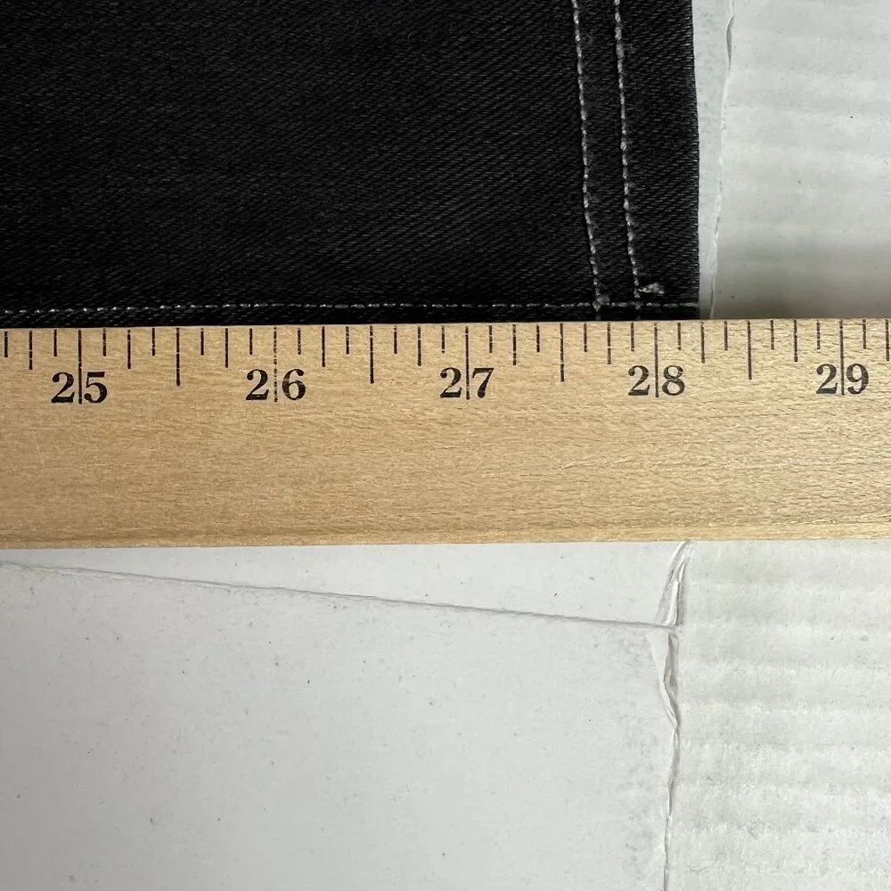 Halara Flex Jeans Women's 27x28* High Rise Wide Leg Black Stretch Denim No Tag - Picture 12 of 16